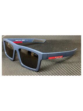 New Prada Linea Rossa Men Matte Blue Sunglasses 58-18-145